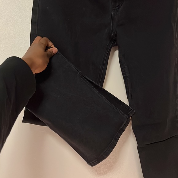 Supernova Side Split Straight Leg Jeans - Black - Picture 3 of 5